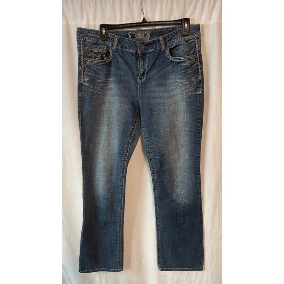 Bailey Denim - Delia's Womens low rise BAILEY bootcut blue jeans, size 20
